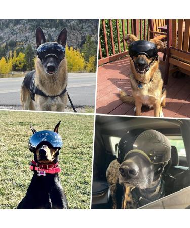 NAMSAN Dog Goggles Medium-Large Breed | UV Dog Sunglasses | Magnetic Clear Black Lens | Windproof Pet Glasses - Buy Online on GoSupps.com
