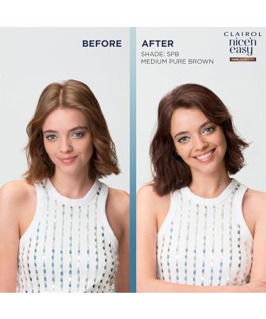 Clairol Nice n Easy Pure Brunettes Hair Colour | Pure and Rich Brown Tones | Smooth Natural Hair Colour | With Pre-Colour Serum | 100% Grey Coverage | 6.5PB Lightest Latte Brown| Permanent Hair Dye - Buy Online on GoSupps.com