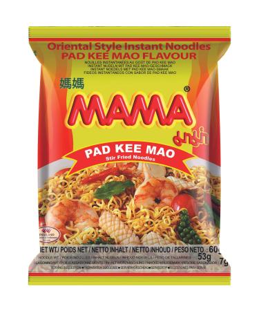 MAMA - Instant Noodles Pad Kee Mao - (1 X 60 GR) Instant Noodles Pad Kee Mao 1.33 g (Pack of 45)