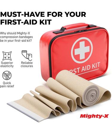 Premium Cotton Latex-Free Elastic Bandage Wrap 4 & 6 4-Pack - Self-Closing Compression Bandage - Washable & Reusable - Buy Online on GoSupps.com