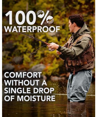 Foxelli Chest Waders - Waterproof Fishing Waders for Men & Women with Boots | Lightweight 2-ply Nylon/PVC Construction | Size 10 - Buy Online on GoSupps.com