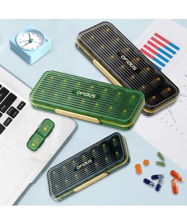14 Cells 2x Daily Pill Organizer - OFIDUS Moistureproof AM/PM Pill Box for Travel & Everyday Use - 14-Day Cute Pill Case for Women & Men (Blue - Buy Online on GoSupps.com