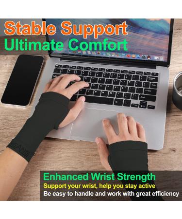 MGANG Wrist Support Sleeves - Unisex Compression Gloves for Carpal Tunnel RSI & Pain Relief (Black Size M - Buy Online on GoSupps.com