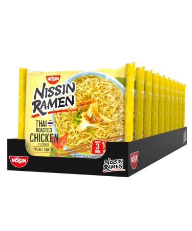 Nissin Ramen Thai Roasted Chicken - Instant Asian Pasta | 10 Pack (10 x 65g) - Quick & Easy Authentic Thai Recipe - Buy Online on GoSupps.com