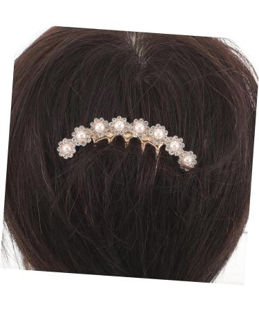 Housoutil Rhinestone Clips for Hair Rhinestone Hair Combs Hair Comb Clips Girl Headpiece Rhinestone Hair Clips for Hair Comb for Girls Tiara Imitation Pearls Fashion Hair up Miss - Buy Online on GoSupps.com