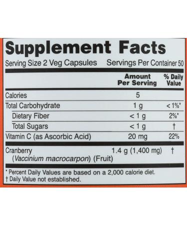 Now Foods Cranberry Caps - 100 Veg Capsules | Support Urinary Health - Buy Online on GoSupps.com