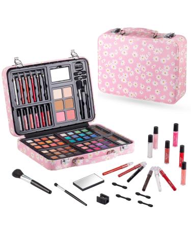 Hot Sugar Makeup Kit for Teenager Girls 10-12 All in One Beginner Makeup Kit for Women Full Kit Teen makeup kit Cosmetic Gift Set on Birthday Christmas (PINK DAISY)