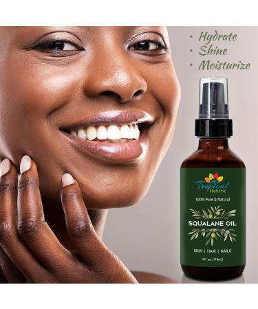 100% Pure Squalane Oil - Vegan Moisturizing Serum for Face Body Hair & Nails (4oz / 118mL) - Plant-Derived Skincare Solution - Buy Online on GoSupps.com