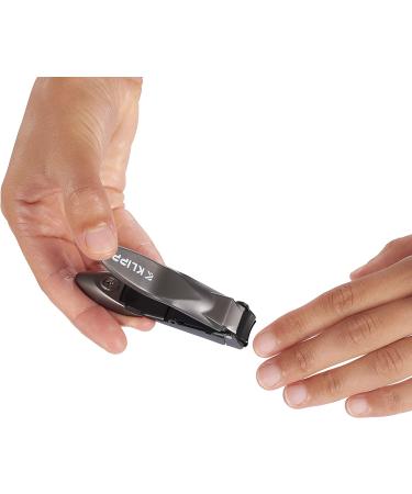 Men's Nail Clippers with Catcher - KLIPP Razor-Sharp Heavy Duty Self-Collecting Cutters for Impeccably Manicured Nails - Includes Ziplock Pouch - Buy Online on GoSupps.com