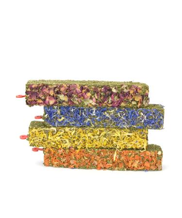 Mr. Crumble Dried Pet Food XXL nibbersticks with hanger 4-set grain-free treat for rabbits guinea pigs and other rodents 4 x 100 g