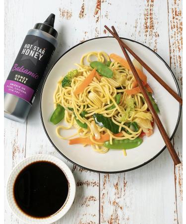 Hot Star Honey Balsamic Glaze - Hand Crafted 330g Bottle for Chicken, Pizza, Pasta & More - Buy Online on GoSupps.com