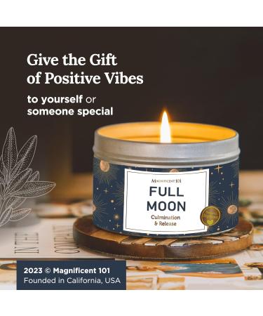 101 Long Lasting Full Moon Aromatherapy Candle | Sage Frankincense Sandalwood Rose & Cedar | 6 Oz 35 Hour Burn | All Natural Soy Wax for Manifestation & Release - Buy Online on GoSupps.com