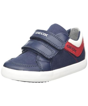 Geox Boy's B Gisli B Sneakers 6 UK Child Navy Dk Red