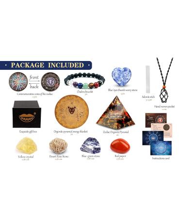 Vuuuuv Horoscope Orgon Pyramid - Leo Healing Crystal Gift & Zodiac Stone for Spiritual Energy - Buy Online on GoSupps.com