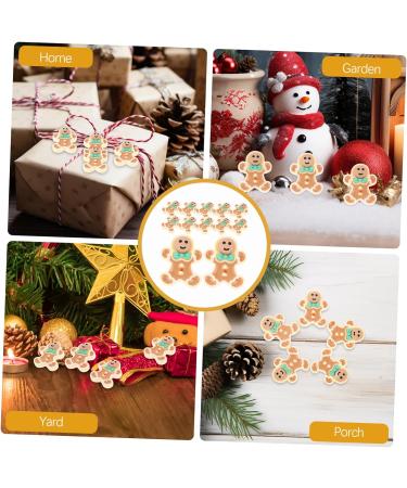 ABOOFAN 120 Pcs Christmas Accessories Christmas Gingerbread Man Decor Christmas Gingerbread Ornaments Christmas Flatback Embellishments Mini Doll Diy Accessory Resin Self Made Button - Buy Online on GoSupps.com