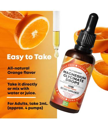 NutraPep Liquid Magnesium Glycinate Drops Supplement - 500mg Cortisol Complex with L-Theanine Ashwagandha Vitamin B6 Chamomile - Wellness Sleep Stress Mood Support for Adults Men Women - Buy Online on GoSupps.com