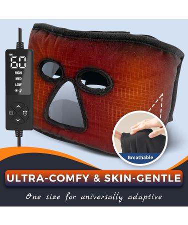 EX-Large Heated Face Mask for Sinusitis & TMJ Relief | 3 Heat & 5 Timer Settings | Moist Heat Therapy for Tension Headaches - Buy Online on GoSupps.com