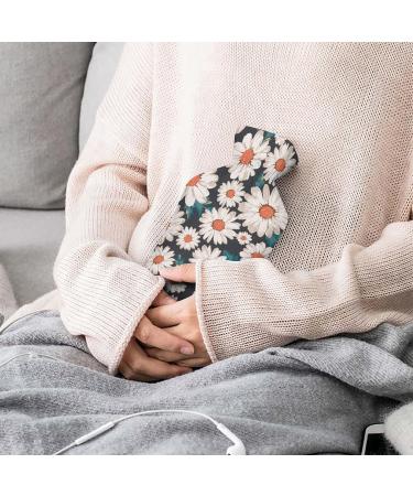 Daisy Flower Hot Water Bottle with Plush Cover | Hand Warmer for Adults & Children - 26.5x15.3cm | International Shipping Available - Buy Online on GoSupps.com