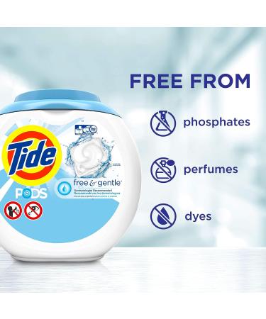 Tide PODS Free and Gentle HE Laundry Detergent - 96 Count, Unscented & Hypoallergenic - Buy Online on GoSupps.com