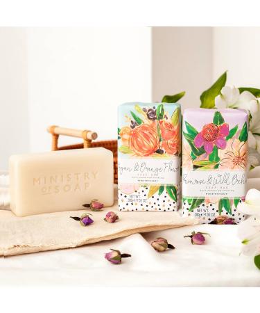 Ministry of Soap Painted Marks Wrapped Soap Naturally Coloured Triple-Milled Soap Bergamot and Amber 200g - Buy Online on GoSupps.com