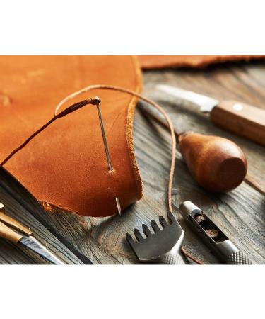 Large-Eye Leather Stitching Needles - 20 Pack 5.2 cm with Clear Bottle | Durable Needles for Leather Projects - Buy Online on GoSupps.com
