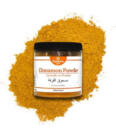 Ameen Foods | Ceylon Cinnamon Powder 120g (4.2 oz) Jar - Aromatic and Flavorful Perfect for Seasoning Baking and Cooking