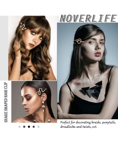 Noverlife 4PCS Metal Snake Hair Clips - Vintage Alloy Barrettes Set for Women Girls (Gold) - Buy Online on GoSupps.com