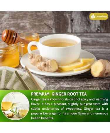 Lavendium Premium 30 Ginger Tea Bags 100% Natural & Pure from Ginger. Ginger Herbal Tea. Ginger Tea. No Sugar No Caffeine No Gluten Vegan. Ginger 30 Bags - Buy Online on GoSupps.com