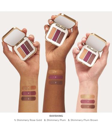 jane iredale PurePressed Eye Shadow Triple - Highly Pigmented Mineral Eyeshadow - Long Lasting & Crease Resistant - Safe for Sensitive Eyes - Ravishing - Buy Online on GoSupps.com