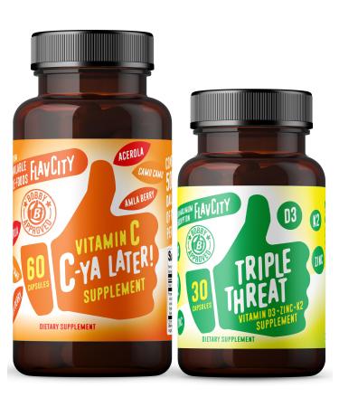 FlavCity Vitamin C & D Supplement Set C-Ya Later & Triple Threat