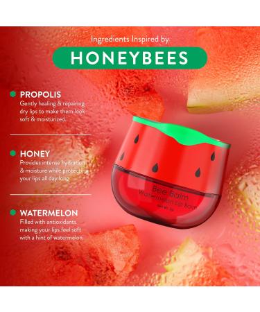 Bee Balm Original Watermelon Lip Balm - Hydrating Lip Moisturizer & Propolis Honey Mask for Cracked Lips Reduces Lip Lines Beeswax with Vitamin E - Buy Online on GoSupps.com
