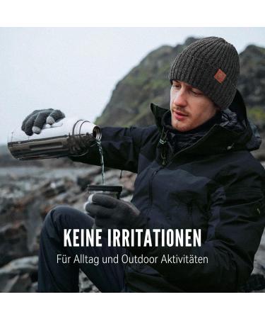 OZERO Winter Beanie Hat | Thermal Knitted Running Hat for Men & Women - Gray Thick Thread One Size - Shop Now! - Buy Online on GoSupps.com