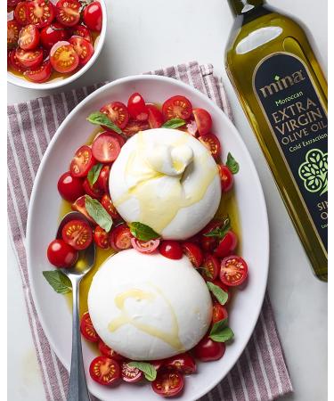 Mina Extra Virgin Olive Oil - New Harvest, Polyphenol Rich, Cold Extracted, Single Origin, 33.8 Fl Oz (1L) - Buy Online on GoSupps.com