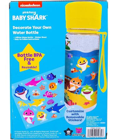 Baby Shark Color Your Own Water Bottle - Ideal for Travel, Sports & School - Creative Gift Idea for Kids 6+ by Horizon Group USA - Buy Online on GoSupps.com
