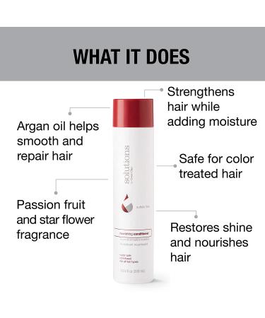 Solutions by Great Clips Nourishing Conditioner 10oz - Argan Oil - Sulfate and Paraben Free - Hydrates and Repairs Hair - Safe for Color-Treated - Buy Online on GoSupps.com