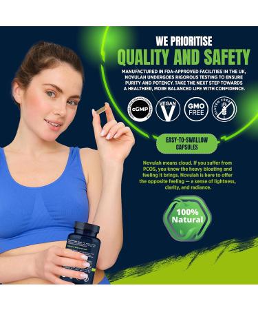 Novulah Myo-Inositol & D-Chiro Inositol Capsules with Folic Acid for PCOS | 40:1 Ratio | Menstrual Cycle Regulation & Conception Support | 90 Capsules - Buy Online on GoSupps.com