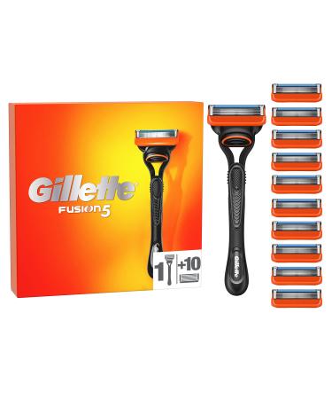 Gillette Fusion 5 Wet Razor Men Razor + 11 Razor Blades with 5-blade Razor + 11 Blades - Buy Online on GoSupps.com