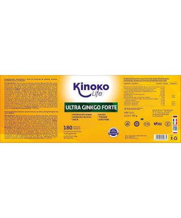Buy Ginkgo Biloba Forte 180 Capsules - Boost Memory & Concentration with Bacopa Lion's Mane Niacin & B Vitamins | International Shipping - Buy Online on GoSupps.com