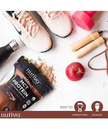 Nutiva Organic MCT Protein Plant-Based Shake Mix Chocolate  13.76 oz (390 g) - Buy Online on GoSupps.com