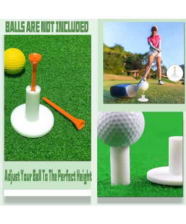 FINGER TEN Golf Rubber Tee Driving Range 5 Pack - Indoor/Outdoor Practice Mat Tee Adaptor Set - White/Black Tee Holder for Hitting Mats, 1.5 Size - Buy Online on GoSupps.com