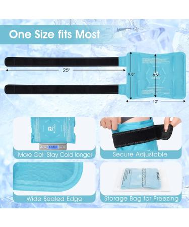 Zettfuly Knee Ice Pack Wrap - Cold Compression Therapy for Knee Pain Relief, Swelling, Bruises - Reusable Gel Instant Cold Pack for Injuries - Buy Online on GoSupps.com