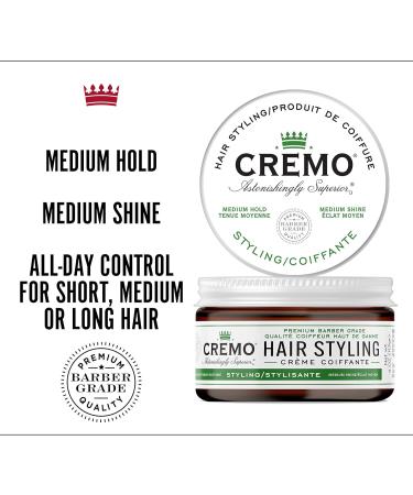 Cremo Premium Barber Grade Hair Styling Cream Medium Hold  - Buy Online on GoSupps.com