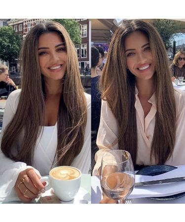Shop Naturally Looking Brown Lace Front Wig - High Temperature Resistance Smooth Synthetic Hair for Drag Queens - Buy Online on GoSupps.com