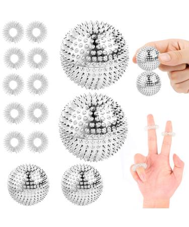 4 Skills Igelball Massage 10 Acupressure Ring Finger Magnetic Acupressure Balls Igelball Skills Ring Acupressure Rings Skills Borderline Set Igel Balls Massage Singers for Stress Relief