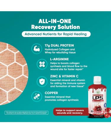 Nutritional Designs LPS Liquid Collagen & Whey Protein Supplement Sugar-Free Non-GMO Drink Promotes Healthy Skin & Hair for Men & Women. (Critical Care) Peach Mango Peach Mango 1 - Buy Online on GoSupps.com