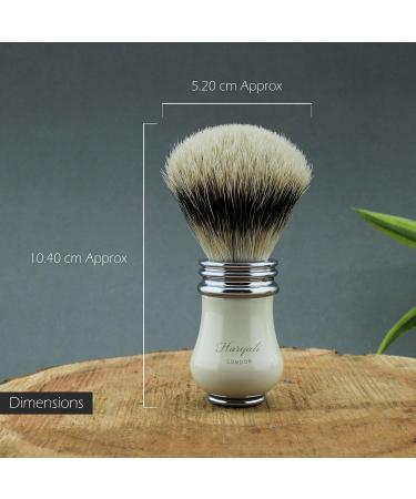 Haryali London Badger Hair Shaving Brush - Elegant Ivory Dachshaar Razor Brush for Your Perfect Shaving Set - Buy Online on GoSupps.com