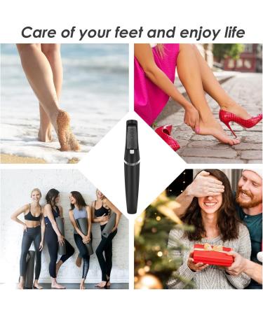 Dongxw Electric Foot Callus Remover - Rechargeable Pedicure Kit with 2 Rollers, 2 Speeds, LED Light - Waterproof for Foot Scraper, Dead Skin Removal - 3 Pack - Buy Online on GoSupps.com