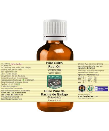 Pure Ginkgo Root Oil (5ml) - Cold Pressed Ginkgo Biloba for Health | Buy Internationally - Buy Online on GoSupps.com