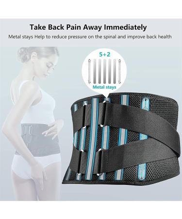 Lower Back Support Belt for Men & Women | Lordosis Pain Relief & Posture Correction | Adjustable Breathable Waist Support for Herniated Disc Sciatica & Scoliosis - Black - Buy Online on GoSupps.com
