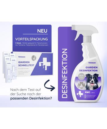 Vetasan 2x Giardia Quick Test for Dogs & Cats | Accurate & Fast Giardia Testing | 98.3% Accuracy - Buy Online on GoSupps.com